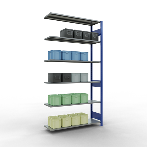 Stecksystem Anbauregal MULTIplus150 mit Längenriegel