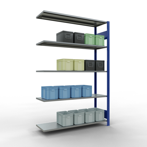 Stecksystem Anbauregal MULTIplus150 mit Längenriegel