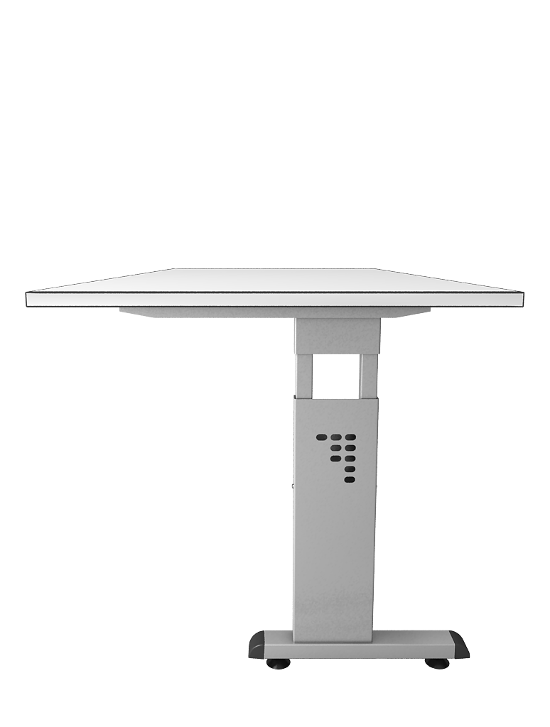 Verkürzter Fuss für MyTable Serie O Gestell Silber