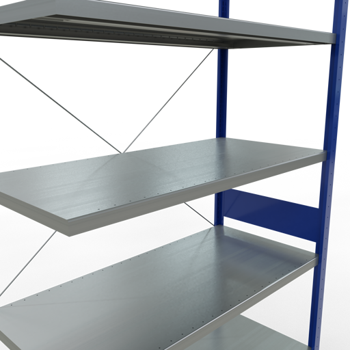 Stecksystem Anbauregal MULTIplus250 mit Kreuzstrebe