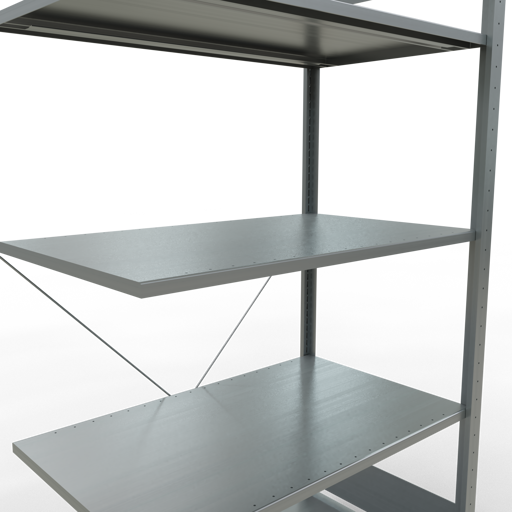 Stecksystem Anbauregal MULTIplus150 mit Kreuzstrebe