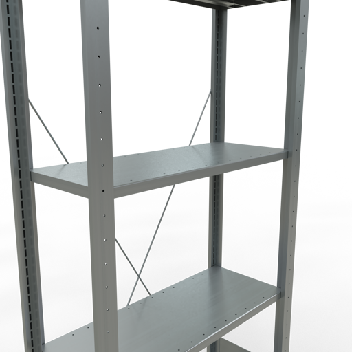 Stecksystem Grundregal MULTIplus150 mit Kreuzstrebe