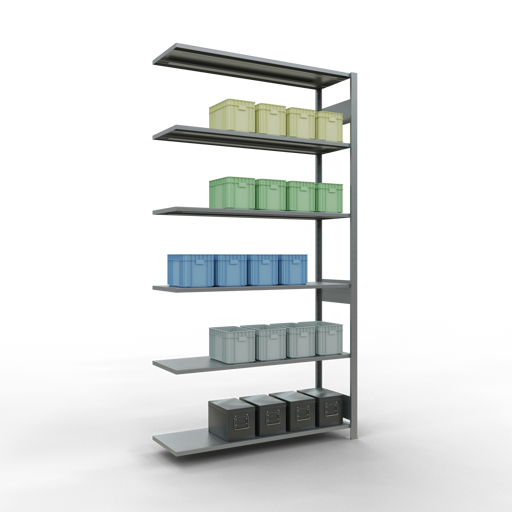 Stecksystem Anbauregal MULTIplus150 mit Längenriegel