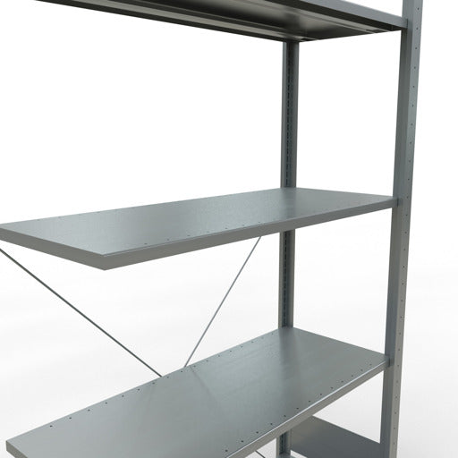 Stecksystem Anbauregal MULTIplus150 mit Kreuzstrebe