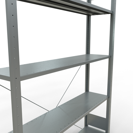 Stecksystem Grundregal MULTIplus150 mit Kreuzstrebe