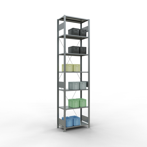 Stecksystem Grundregal MULTIplus150 mit Kreuzstrebe