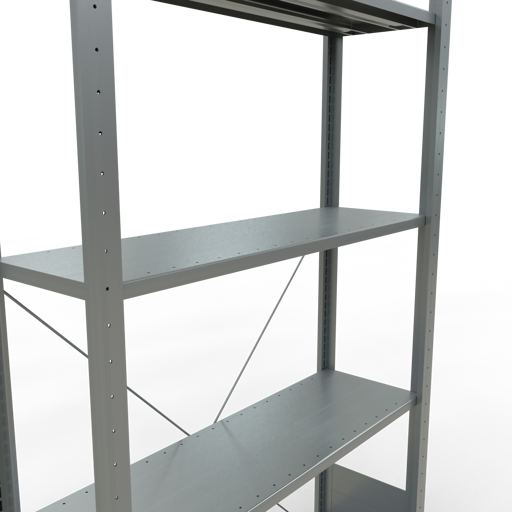 Stecksystem Grundregal MULTIplus150 mit Kreuzstrebe
