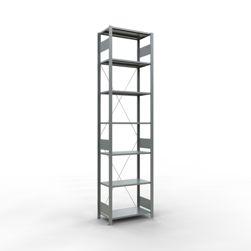 Stecksystem Grundregal MULTIplus150 mit Kreuzstrebe