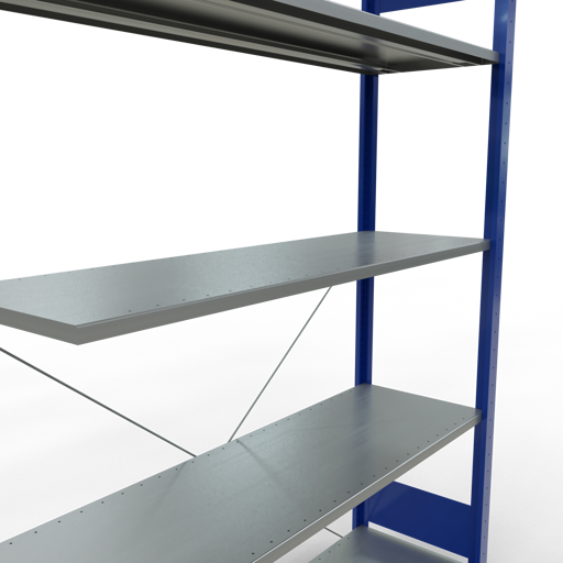 Stecksystem Anbauregal MULTIplus150 mit Kreuzstrebe
