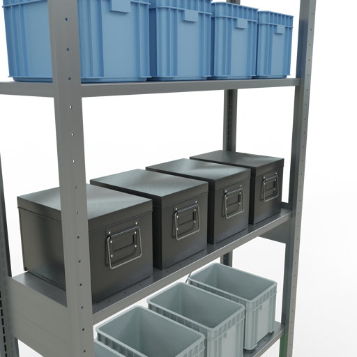 Stecksystem Grundregal MULTIplus150 mit Kreuzstrebe