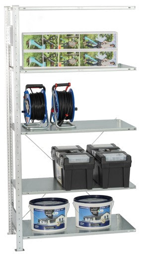 Stecksystem Anbauregal MULTIplus150 mit Kreuzstrebe