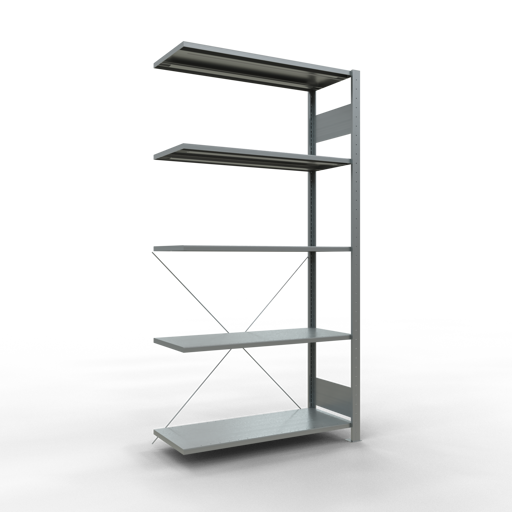 Stecksystem Anbauregal MULTIplus150 mit Kreuzstrebe