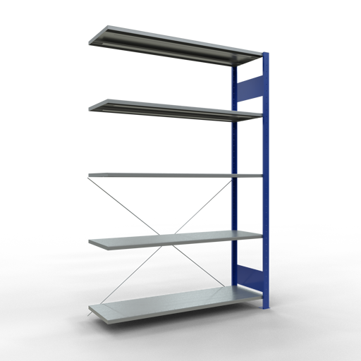 Stecksystem Anbauregal MULTIplus150 mit Kreuzstrebe