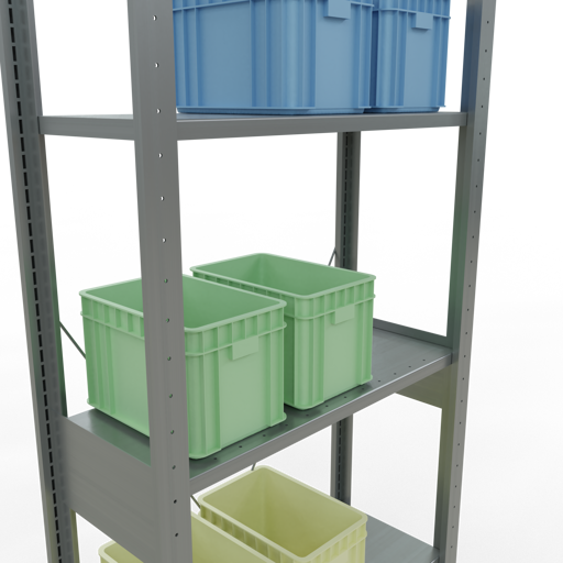 Stecksystem Grundregal MULTIplus150 mit Kreuzstrebe