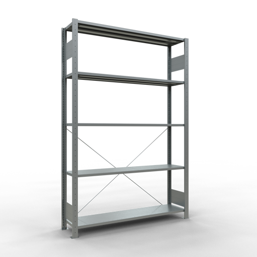 Stecksystem Grundregal MULTIplus150 mit Kreuzstrebe