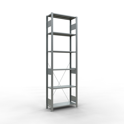Stecksystem Grundregal MULTIplus150 mit Kreuzstrebe