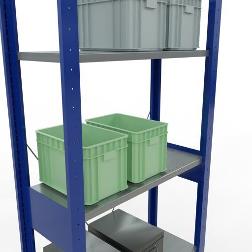 Stecksystem Grundregal MULTIplus150 mit Kreuzstrebe
