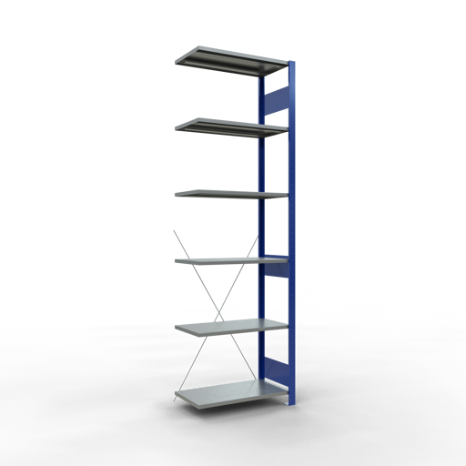 Stecksystem Anbauregal MULTIplus150 mit Kreuzstrebe