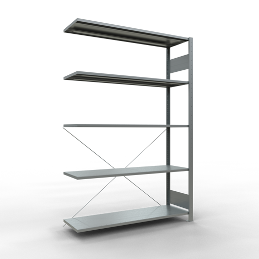 Stecksystem Anbauregal MULTIplus150 mit Kreuzstrebe