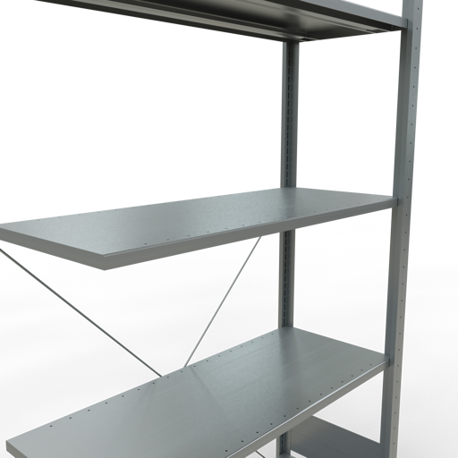 Stecksystem Anbauregal MULTIplus150 mit Kreuzstrebe