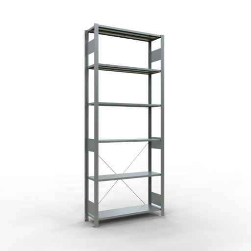 Stecksystem Grundregal MULTIplus150 mit Kreuzstrebe