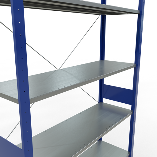 Stecksystem Grundregal MULTIplus150 mit Kreuzstrebe