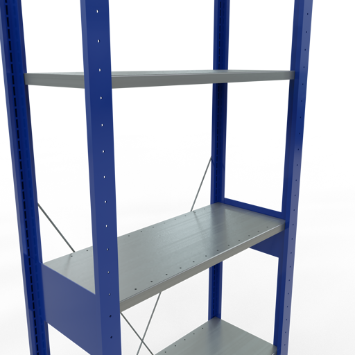 Stecksystem Grundregal MULTIplus150 mit Kreuzstrebe