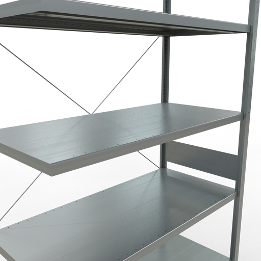 Stecksystem Anbauregal MULTIplus250 mit Kreuzstrebe