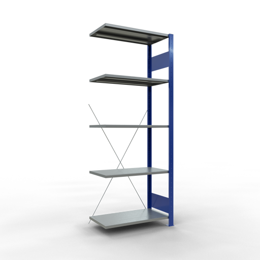 Stecksystem Anbauregal MULTIplus150 mit Kreuzstrebe