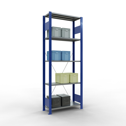 Stecksystem Grundregal MULTIplus150 mit Kreuzstrebe