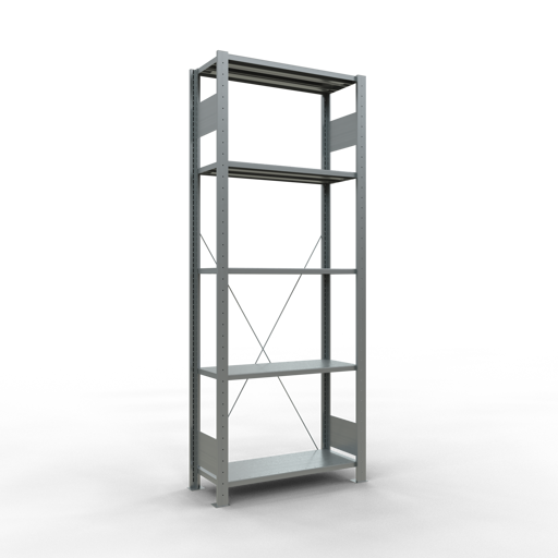 Stecksystem Grundregal MULTIplus150 mit Kreuzstrebe