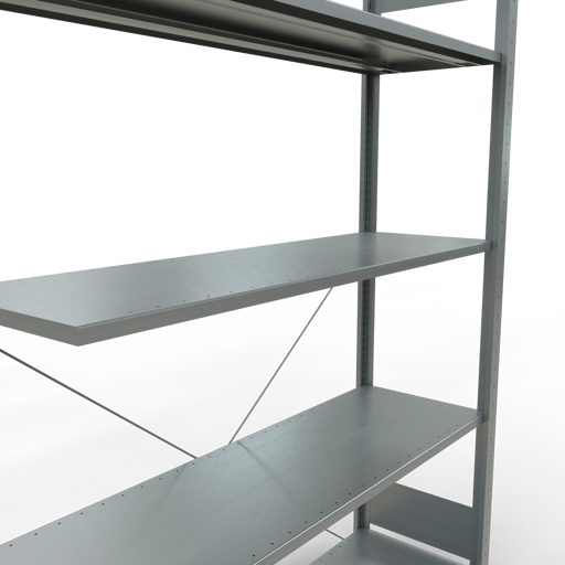 Stecksystem Anbauregal MULTIplus150 mit Kreuzstrebe
