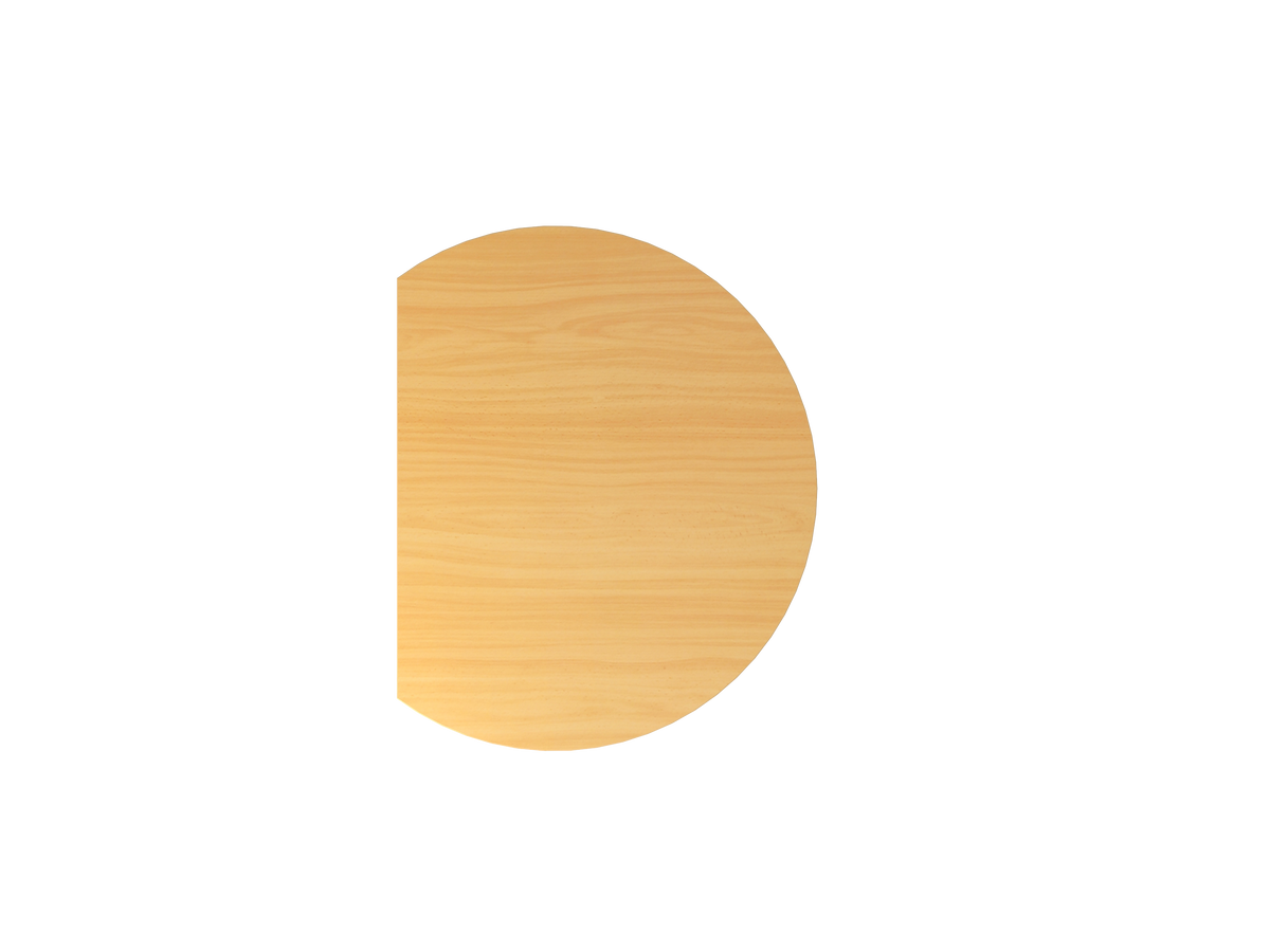 Anbau-Element 3/4-Rund für MyTable J Schreibtisch