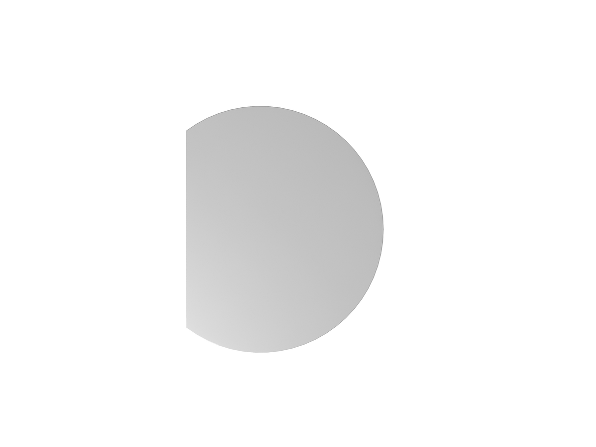 Anbau-Element 3/4-Rund für MyTable J Schreibtisch