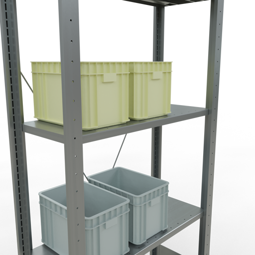 Stecksystem Grundregal MULTIplus150 mit Kreuzstrebe