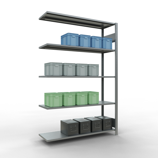 Stecksystem Anbauregal MULTIplus150 mit Längenriegel