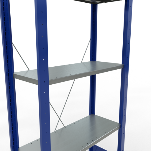 Stecksystem Grundregal MULTIplus150 mit Kreuzstrebe